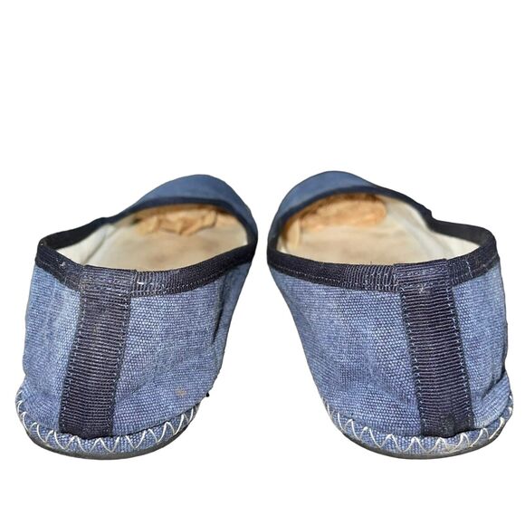 J. Crew Flats Denim Slip On Shoes Venetian Canvas Loafer - Picture 5 of 9